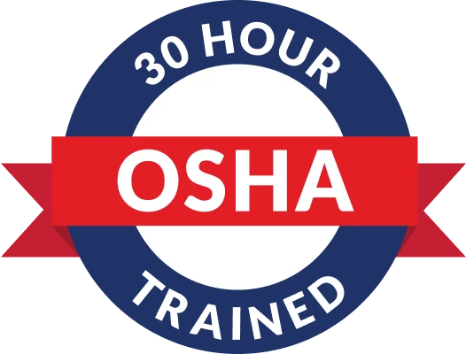OSHA badge that says 30 Hour OSHA Trained