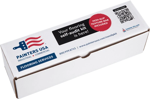 Texture Evaluation Kit with 6 anti-slip floor coating samples.