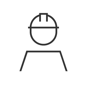 Icon of a person in a hard hat