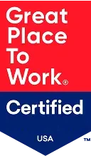 Badge that says, Great Place To Work Certified