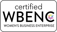 Seal that says, "Certified WBENC, Women's Business Enterprise"