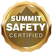 Badge that says, Summit Safety Certified